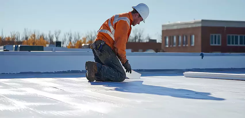 Flat Roof Drain Installation in Lockport