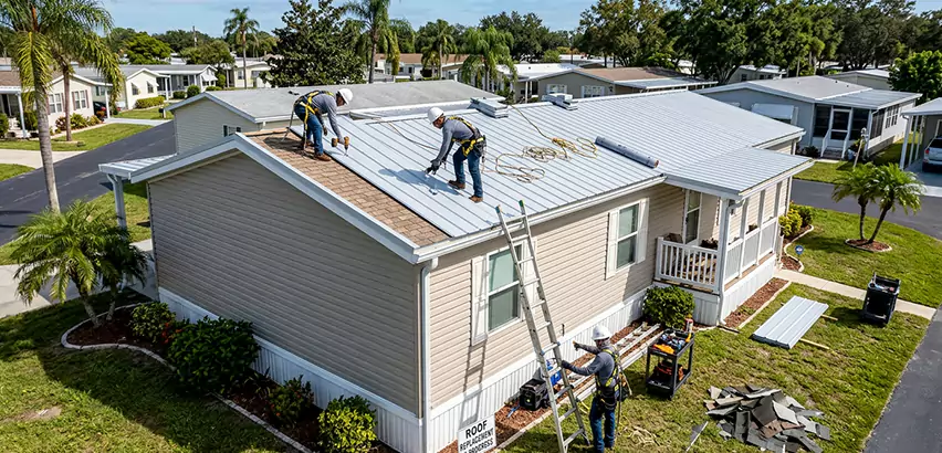 Mobile Home Metal Roof Replacement in Lockport